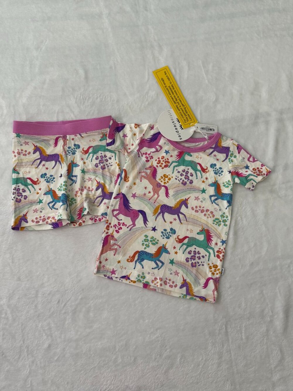Little Sleepies Unicorn Magic Two-Piece SS & Shorts 12/18 Months